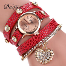 Load image into Gallery viewer, Duoya selling luxury fashion heart pendant women watches