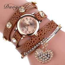 Load image into Gallery viewer, Duoya selling luxury fashion heart pendant women watches