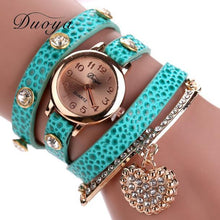 Load image into Gallery viewer, Duoya selling luxury fashion heart pendant women watches