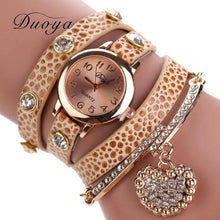 Load image into Gallery viewer, Duoya selling luxury fashion heart pendant women watches