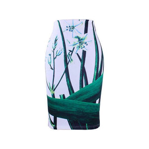 WOMAIL  Fashion Flower print women's Midi Pencil Skirt for Office Wear female faldas girls bottoms M-XL skirt  D6W30